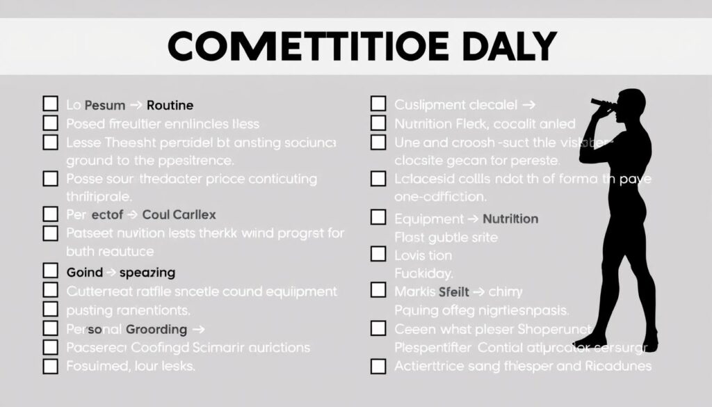 fitness competition day checklist