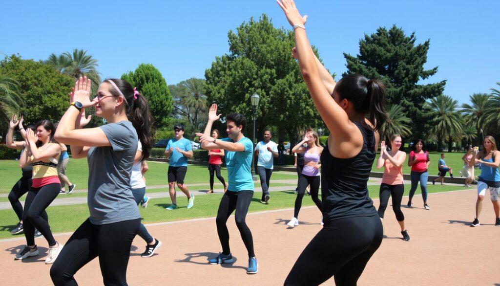 outdoor group fitness classes